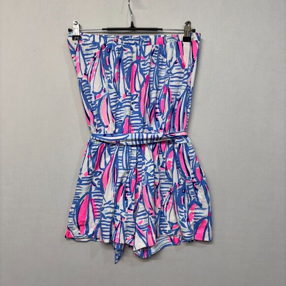 Lilly Pulitzer Women Strapless Ritz Romper Size Small Boho Colorful D043 -5 - Picture 14 of 16